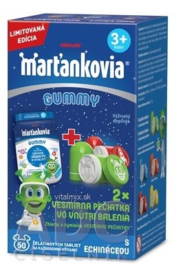 WALMARK Marťankovia GUMMY s echinaceou želatínové tablety 50 ks + darček vesmírna pečiatka 2 ks, 1x1 set