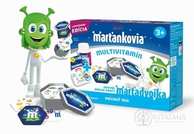 WALMARK Marťankovia MULTIVITAMÍN MIX PROMO 2021 tbl GUMMY jeseň - zima 50 ks + tbl cmúľacie s Imunactivom 50 ks + darček hracie karty, 1x1 set