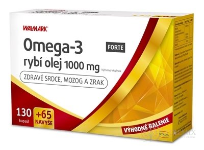 WALMARK Omega-3 rybí olej FORTE PROMO 2021 cps 130+65 navyše (195 ks)