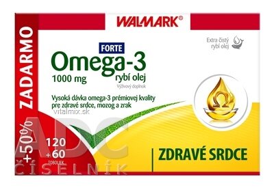 WALMARK Omega 3 rybí olej FORTE cps 120+60 ks zadarmo (180 ks)