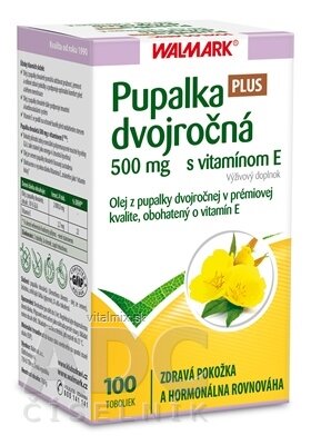 WALMARK Pupalka dvojročná 500 mg s vitamínom E cps 1x100 ks