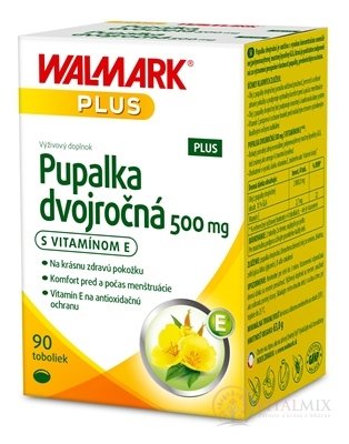 WALMARK Pupalka dvojročná 500 mg s vitamínom E cps 1x90 ks