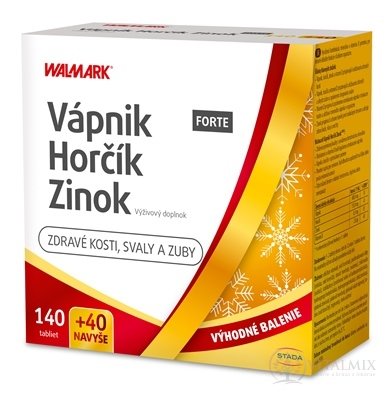 WALMARK Vápnik Horčík Zinok FORTE PROMO tbl 140+40 ks navyše (180 ks)
