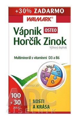 WALMARK Vápnik Horčík Zinok Osteo komplex tbl 100+30 ks (1x130 ks)