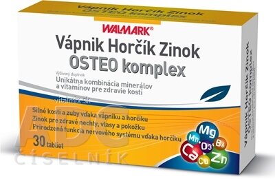 WALMARK Vápnik Horčík Zinok Osteo komplex tbl 1x30 ks