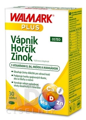 WALMARK Vápnik Horčík Zinok OSTEO tbl 1x30 ks