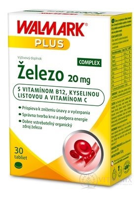 WALMARK Železo COMPLEX 20 mg tbl (inov. obal 2019) 1x30 ks