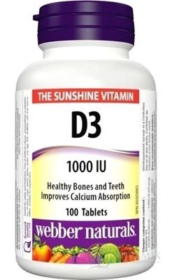 Webber Naturals Vitamín D3 1000 IU tbl 1x100 ks