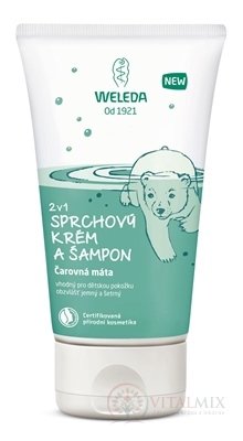 WELEDA 2v1 Sprchový krém a šampón Čarovná mäta 1x150 ml