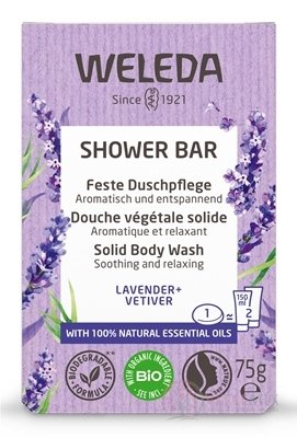 WELEDA SHOWER BAR Levanduľové relaxačné mydlo levander + vetiver, s esenciálnymi olejmi 1x75 g