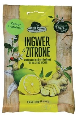 Willi dungl Ingwer & Zitrone - Zázvor s citrónom bylinné cukríky (inov.2018) 1x65 g
