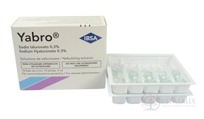 Yabro roztok na rozprašovanie s kyselinou hyalurónovou 0,3%, sterilný 10x3 ml (30 ml)