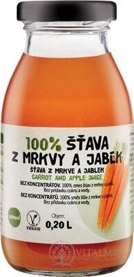 zdravo 100% ŠŤAVA Z MRKVY A JABĹK 1x200 ml