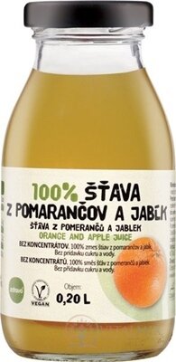 zdravo 100% ŠŤAVA Z POMARANČOV A JABĹK 1x200 ml