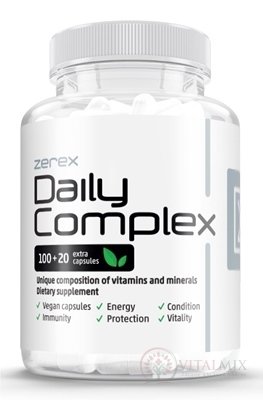 Zerex Daily Complex cps, komplex vitamínov a minerálov, 1x120 ks