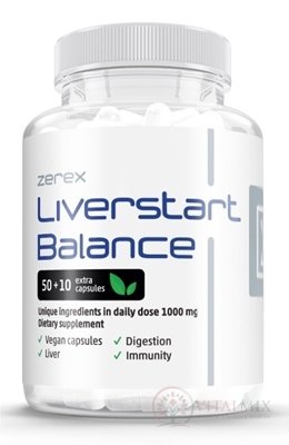 Zerex Liverstart Balance cps, normálna funkcia pečene, 1x60 ks