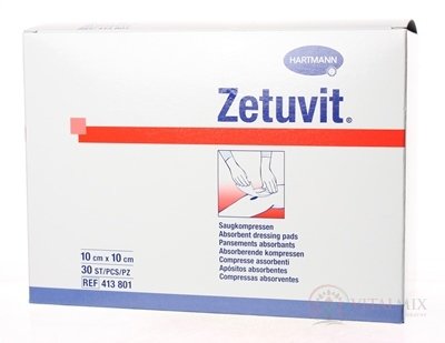 ZETUVIT kompres nasiakavý nesterilný (10x10 cm) 1x30 ks