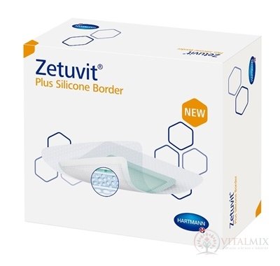 Zetuvit Plus Silicone Border kompres sterilný (20x25 cm) 1x10 ks
