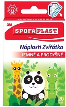 3M SPOFAPLAST č.114 Náplasti ZVIERATKÁ detské, 2 veľkosti, 1x20 ks