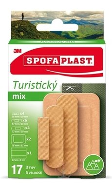 3M SPOFAPLAST č.604 Náplasti Turistický mix 3 typy, 5 veľkostí, 1x17 ks