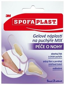 3M SPOFAPLAST č.913N Gélové náplasti na pľuzgiere, mix veľkostí a tvarov, 1x5 ks