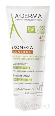 A-DERMA EXOMEGA CONTROL Emolienčné MLIEKO (inov.2022, eco tube) 1x200 ml