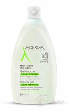 A-DERMA GEL DOUCHE HYDRA-PROTECTEUR hydratačný sprchový gél bez mydla 1x500 ml