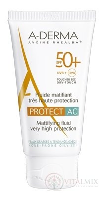 A-DERMA PROTECT AC FLUIDE MATIFIANT SPF50+ zmatňujúci fluid 1x40 ml