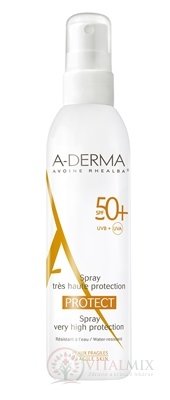 A-DERMA PROTECT SPRAY SPF50+ sprej (krehká fragilná koža) 1x200 ml