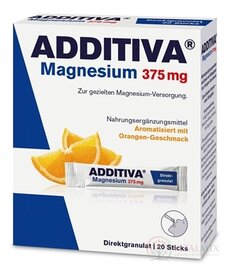 ADDITIVA Magnézium 375 mg Direct vrecúška ( granulát, príchuť pomaranč) 1x20 ks