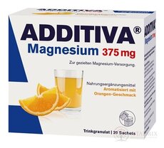 ADDITIVA Magnézium 375 mg vrecúška (granulát, príchuť pomaranč) 1x20 ks