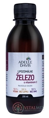 Adelle Davis Lipozomálne ŽELEZO s vitamínom C 1x200 ml