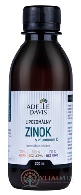 Adelle Davis Lipozomálny ZINOK s vitamínom C 1x200 ml