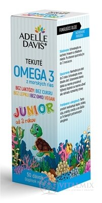 Adelle Davis OMEGA 3 z morských rias JUNIOR tekuté (50 dávok) 1x50 ml