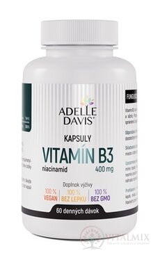 Adelle Davis VITAMÍN B3, niacínamid 400 mg cps 1x60 ks