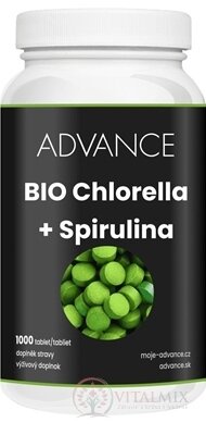 ADVANCE Chlorella + Spirulina BIO tbl 1x1000 ks
