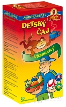 AGROKARPATY DETSKÝ ČAJ Vitamínový bylinný čaj, čistý prírodný produkt, 20x2 g (40 g)