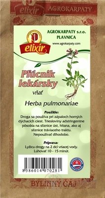 AGROKARPATY PĽÚCNIK LEKÁRSKY vňať bylinný čaj 1x30 g