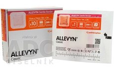 ALLEVYN Gentle Border Krytie na rany 7,5x7,5 cm, adhezívne penové krytie so silikónovým gélom 1x10 ks