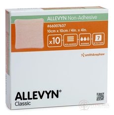 ALLEVYN Non-Adhesive Krytie polyuretánové hydrocelulárne, neadhezívne, 10x10 cm, 1x10 ks