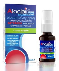 Aloclair PLUS BIOADHESIVE sprej pri aftách a drobných poraneniach úst 1x15 ml