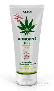 ALPA KONOPNÝ GÉL masážny s konopným olejom 1x100 ml