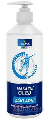 ALPA SportStar OLEJ MASÁŽNY ZÁKLADNÝ univerzal 1x500 ml