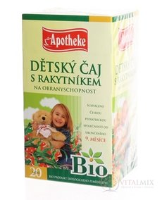 APOTHEKE BIO SELECTION DETSKÝ ČAJ S RAKYTNÍKOM (od ukončeného 9. mesiaca) 20x1,5 g (30 g)