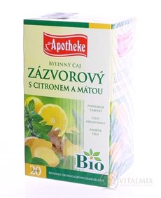 APOTHEKE BIO SELECTION ZÁZVOR. ČAJ S CITR. A MÄTOU 20x1,5 g (30 g)