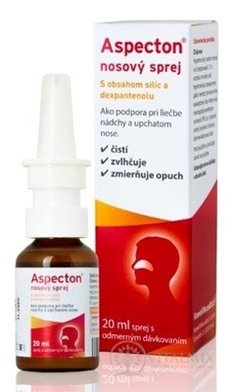 Aspecton nosový sprej s obsahom silíc a dexpantenolu 1x20 ml exp.5.23