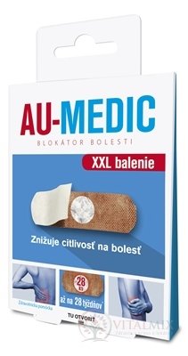 AU-MEDIC blokátor bolesti náplasti (crystal tape) 1x28 ks