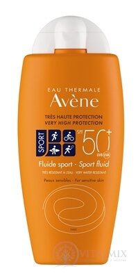 AVENE FLUIDE SPORT SPF50+ sport fluid, veľmi vysoká ochrana 1x100 ml