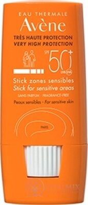 AVENE STICK ZONES SENZIBLES SPF50+ (inov. 2020) tyčinka na citlivé miesta (veľmi vysoká ochrana) 1x8 g