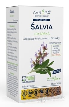 AVROPA ŠALVIA LEKÁRSKA bylinné kvapky 1x50 ml